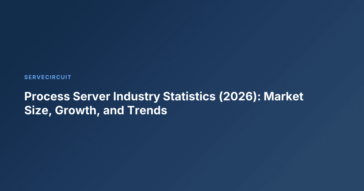 Process Server Industry Statistics (2026): Market Size, Growth, and Trends